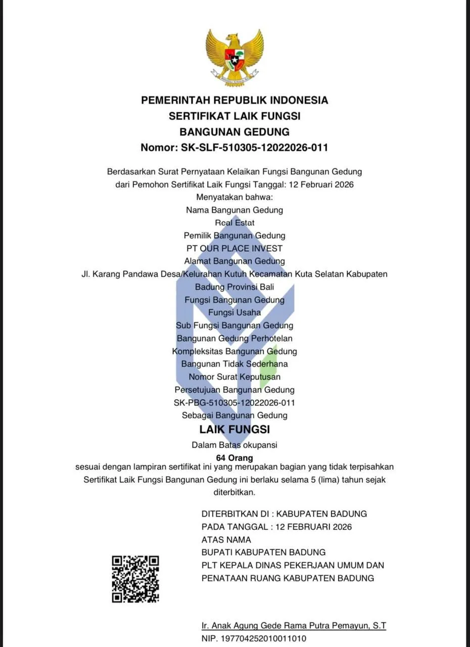 Sertifikat Laik Fungsi — White Residence
